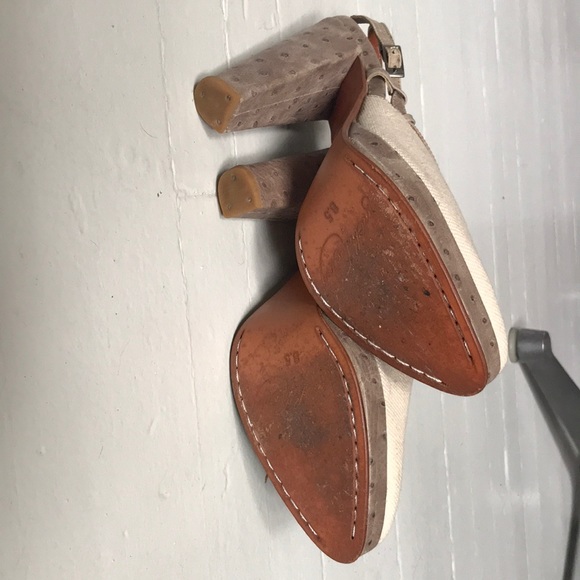 Rachel Comey canvas ostrich leather heels - Picture 6 of 7